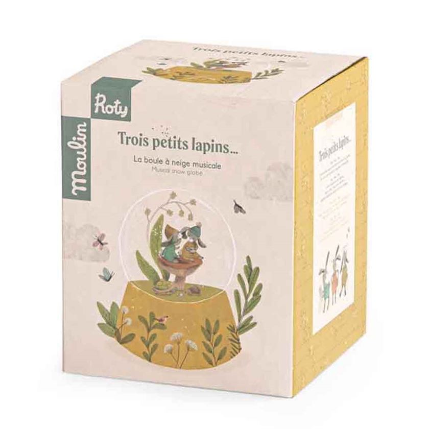 Музична сніжна куля TROIS PETITS LAPINS Moulin Roty